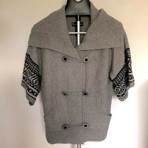 Mercer&Madison Wool Blend Short Sleeve Cardigan